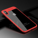 Transparent Protective Cover For iPhone X Cases Full TPU & Acrylic