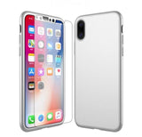 For iPhone X Case, Kindamart Luxury 360 Full Body Protection Slim Cover Case For iPhone X iPhoneX Phone Case with Tempered Glass