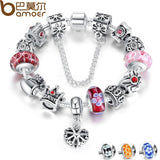 Queen Jewelry Silver Charms Bracelet & Bangles With Queen Crown Beads Bracelet for Women
